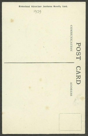 wj baden powell silhouette postcard back wj baden powell silhouette postcard back
