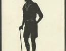 wj  baden powell silhouette postcard front