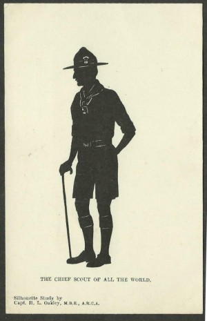 wj baden powell silhouette postcard front wj baden powell silhouette postcard front