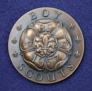 1957s world scout conference official bronze medallion