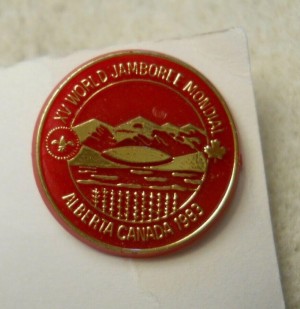 set boy scout world jamboree red pin ok2